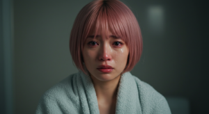 大泣きする風俗嬢