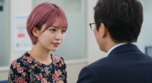 スタッフに悩み相談をする風俗嬢