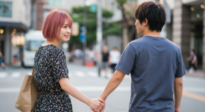 店外デートをする風俗嬢