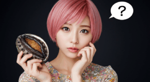 アワビを持って考える風俗嬢